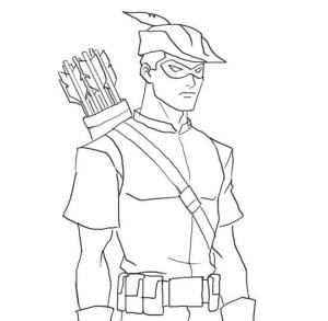 Green Arrow boyama sayfası,  coloring page, Animasyonlu Green Arrow, 