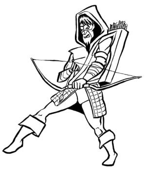 Green Arrow boyama sayfası,  coloring page, DC Comics’ten Green Arrow, 