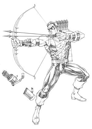 Green Arrow boyama sayfası,  coloring page, Green Arrow görseli, 