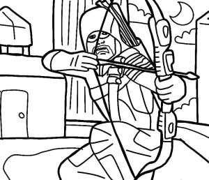 Green Arrow boyama sayfası,  coloring page, Green Arrow anahat resmi, 