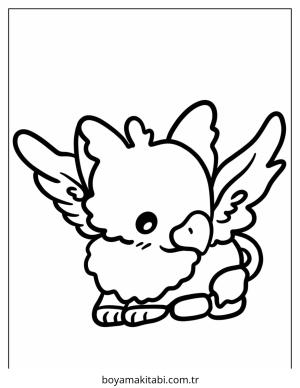Griffin boyama sayfası – çizgi film temalı, basit çizim