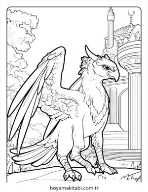 Griffin boyama sayfası – keyifli zaman, renkli çizimler