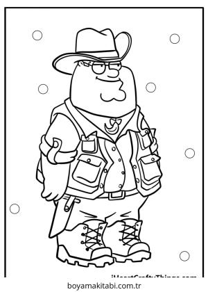 Griffin boyama sayfası – çizgi film temalı, basit çizim