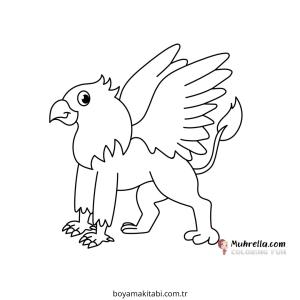 Griffin boyama sayfası – boyama etkinliği, çocuk aktivitesi