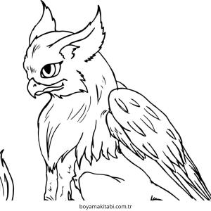Griffin boyama sayfası – eğlenceli etkinlik, el becerilerini geliştirir