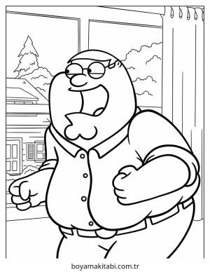 Griffin boyama sayfası – çocuklar için, çizgi film temalı