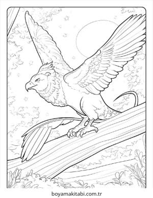 Griffin boyama sayfası – boyama etkinliği, çocuk aktivitesi