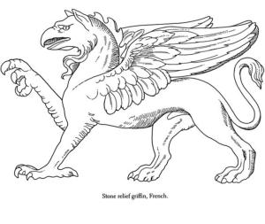 Grifon boyama sayfası,  coloring page, Grifon Heykeli, 