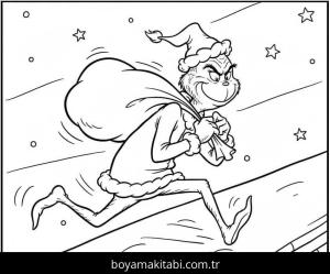 Grinç boyama sayfası – keyifli zaman, renkli çizimler