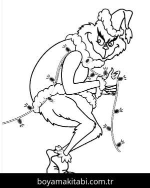 Grinç boyama sayfası – yaratıcılık, eğlenceli etkinlik