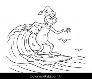 Grinç boyama sayfası – renkli çizimler, okul öncesi