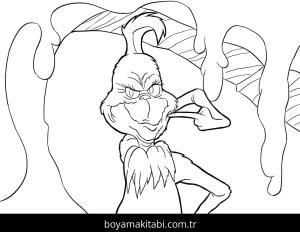 Grinç boyama sayfası – okul öncesi, evde etkinlik