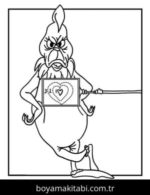 Grinç boyama sayfası – boyama çalışması, yaratıcılığı geliştirir