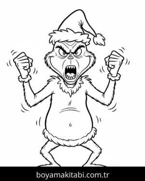 Grinç boyama sayfası – yaratıcılık, eğlenceli etkinlik