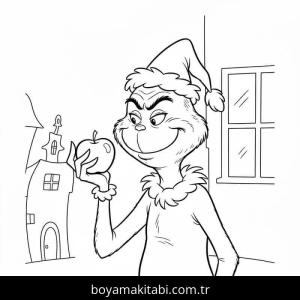 Grinç boyama sayfası – boyama etkinliği, çocuk aktivitesi