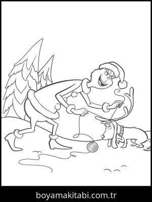 Grinç boyama sayfası – sanatsal çalışma, çocuklar için