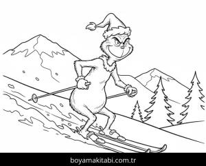 Grinç boyama sayfası – boyama çalışması, yaratıcılığı geliştirir