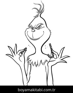 Grinç boyama sayfası – boyama etkinliği, çocuk aktivitesi