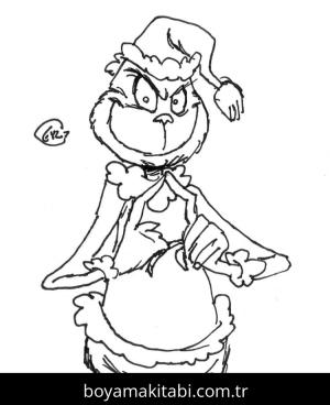 Grinç boyama sayfası – okul öncesi, evde etkinlik