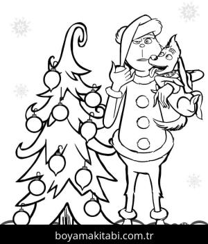 Grinç boyama sayfası – sanatsal çalışma, çocuklar için