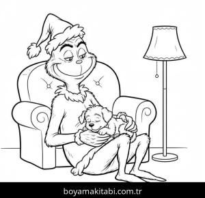 Grinç boyama sayfası – keyifli zaman, renkli çizimler