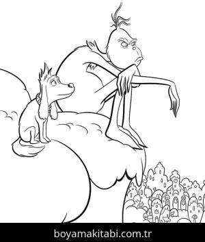 Grinç boyama sayfası – evde etkinlik, ücretsiz yazdır