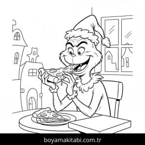 Grinç boyama sayfası – eğitici aktivite, yaratıcılık