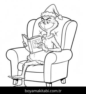 Grinç boyama sayfası – PDF indir, sevimli karakter