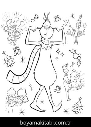 Grinç boyama sayfası – eğitici aktivite, yaratıcılık