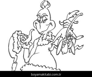 Grinç boyama sayfası – çocuklar için, çizgi film temalı