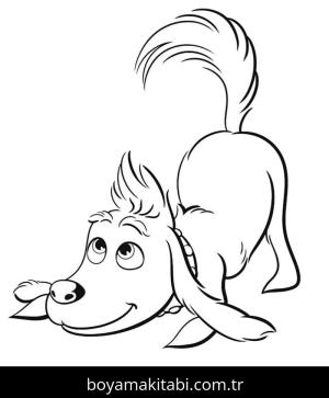 Grinç boyama sayfası – basit çizim, kolay boyama