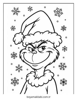 Grinch boyama sayfası – okul öncesi, evde etkinlik