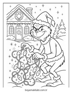 Grinch boyama sayfası – yaratıcılığı geliştirir, keyifli zaman