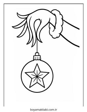 Grinch boyama sayfası – sanatsal çalışma, çocuklar için