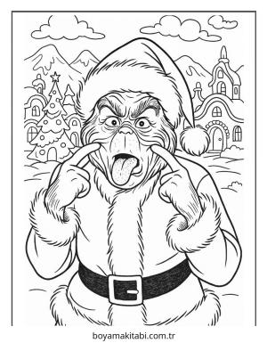Grinch boyama sayfası – evde etkinlik, ücretsiz yazdır