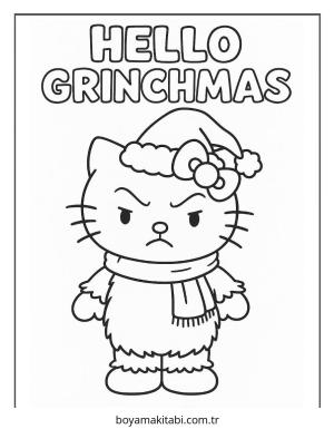 Grinch boyama sayfası – el becerilerini geliştirir, boyama çalışması