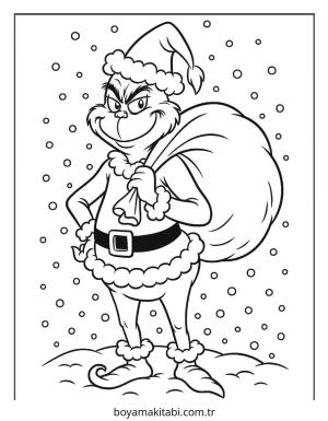 Grinch boyama sayfası – boyama çalışması, yaratıcılığı geliştirir