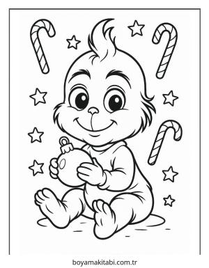 Grinch boyama sayfası – boyama çalışması, yaratıcılığı geliştirir