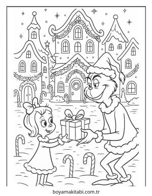 Grinch boyama sayfası – yaratıcılığı geliştirir, keyifli zaman