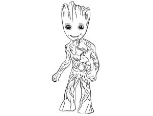 Groot boyama sayfası,  coloring page, Gülümseyen Groot, 