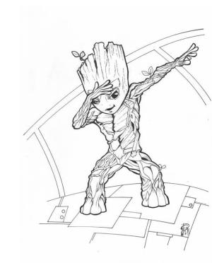 Groot boyama sayfası,  coloring page, Kuru Groot, 