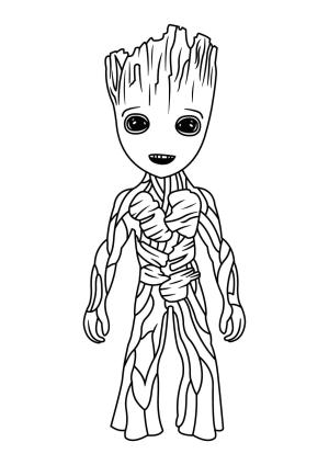 Groot boyama sayfası,  coloring page, Küçük Groot, 