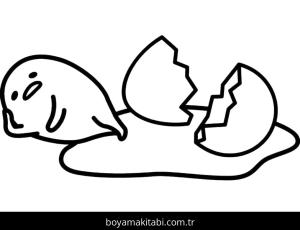 Gudetama boyama sayfası – çocuklar için, çizgi film temalı
