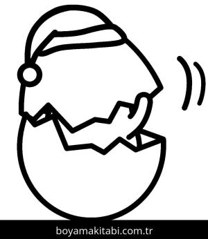 Gudetama boyama sayfası – PDF indir, sevimli karakter