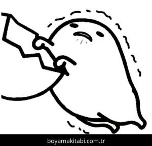 Gudetama boyama sayfası – yaratıcılık, eğlenceli etkinlik