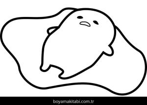 Gudetama boyama sayfası – yaratıcılığı geliştirir, keyifli zaman