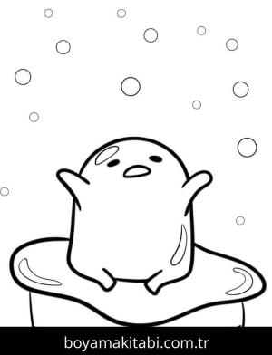 Gudetama boyama sayfası – renkli çizimler, okul öncesi