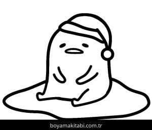 Gudetama boyama sayfası – kolay boyama, eğitici aktivite