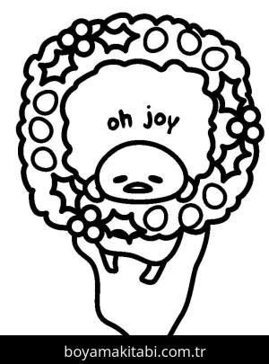 Gudetama boyama sayfası – çocuk aktivitesi, PDF indir