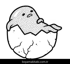 Gudetama boyama sayfası – boyama etkinliği, çocuk aktivitesi